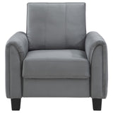 Davis Grey Upholstered Rolled Arm Accent Chair from Coaster - Luna Furniture