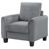 Davis Grey Upholstered Rolled Arm Accent Chair from Coaster - Luna Furniture