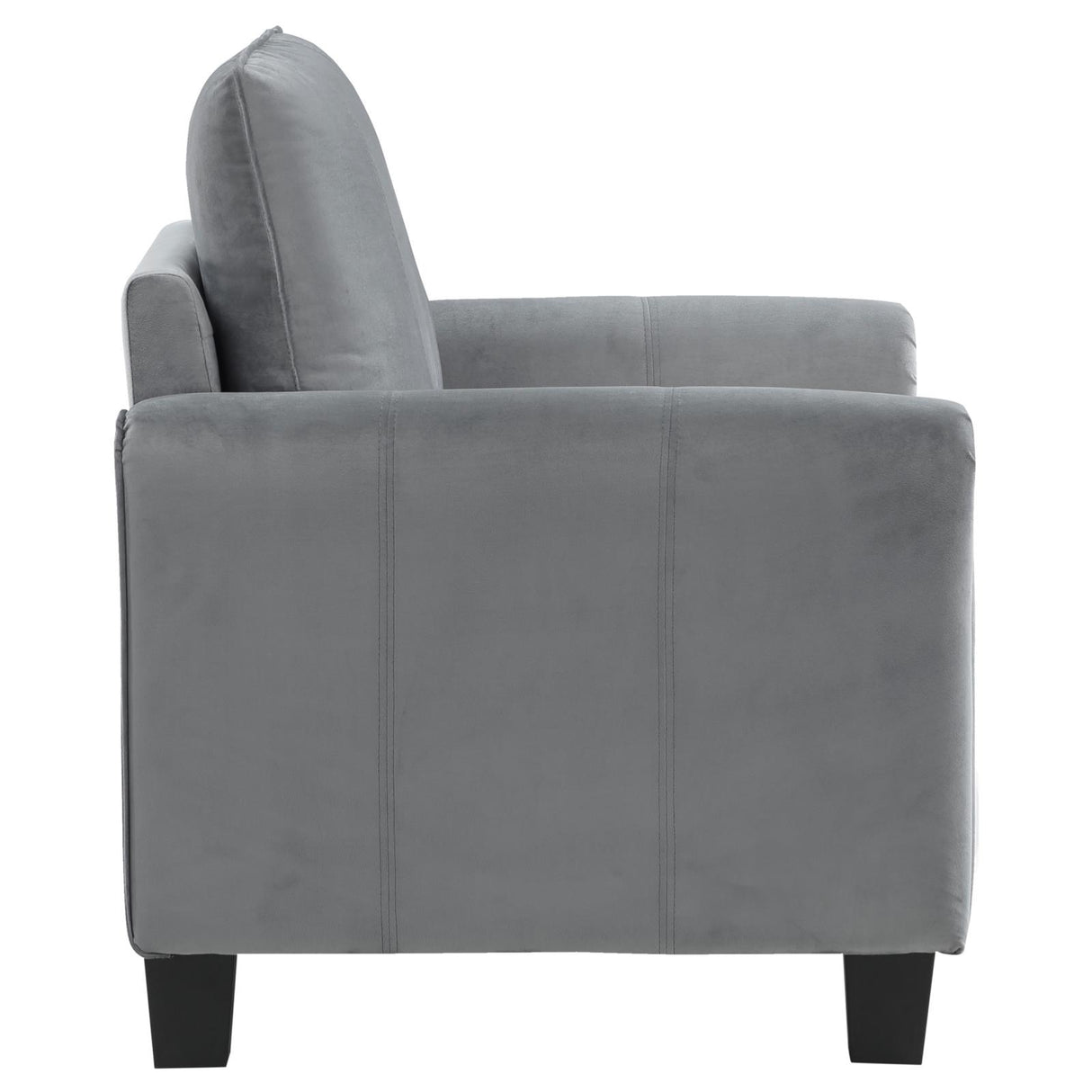 Davis Grey Upholstered Rolled Arm Accent Chair from Coaster - Luna Furniture