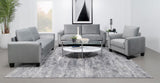 Davis Upholstered Rolled Arm Loveseat Grey from Coaster - Luna Furniture