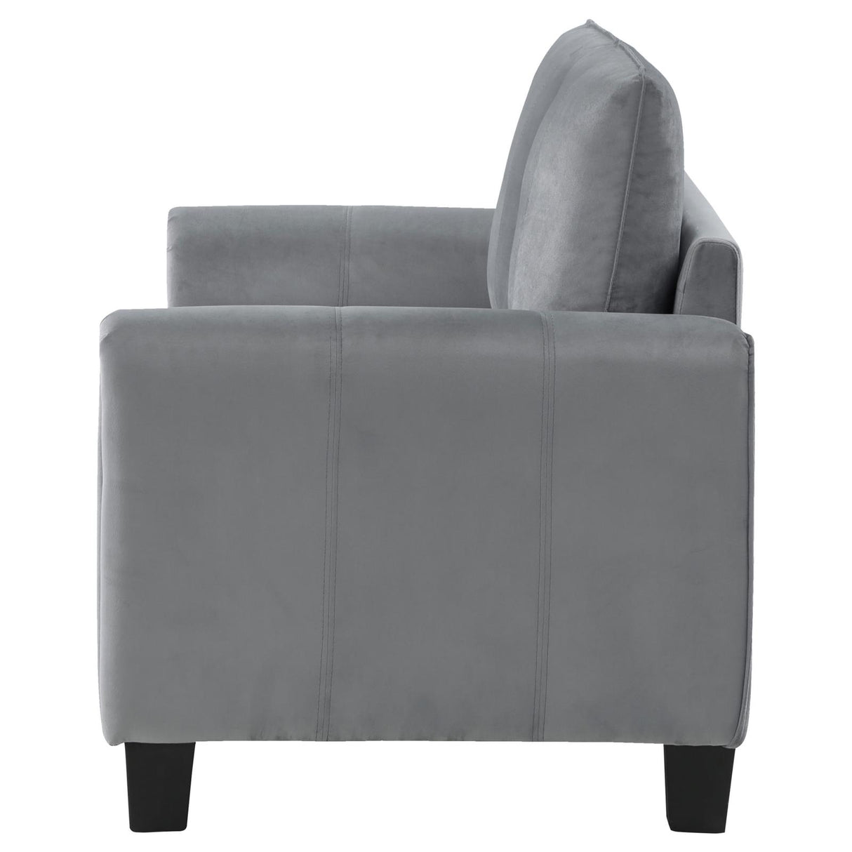 Davis Upholstered Rolled Arm Loveseat Grey from Coaster - Luna Furniture