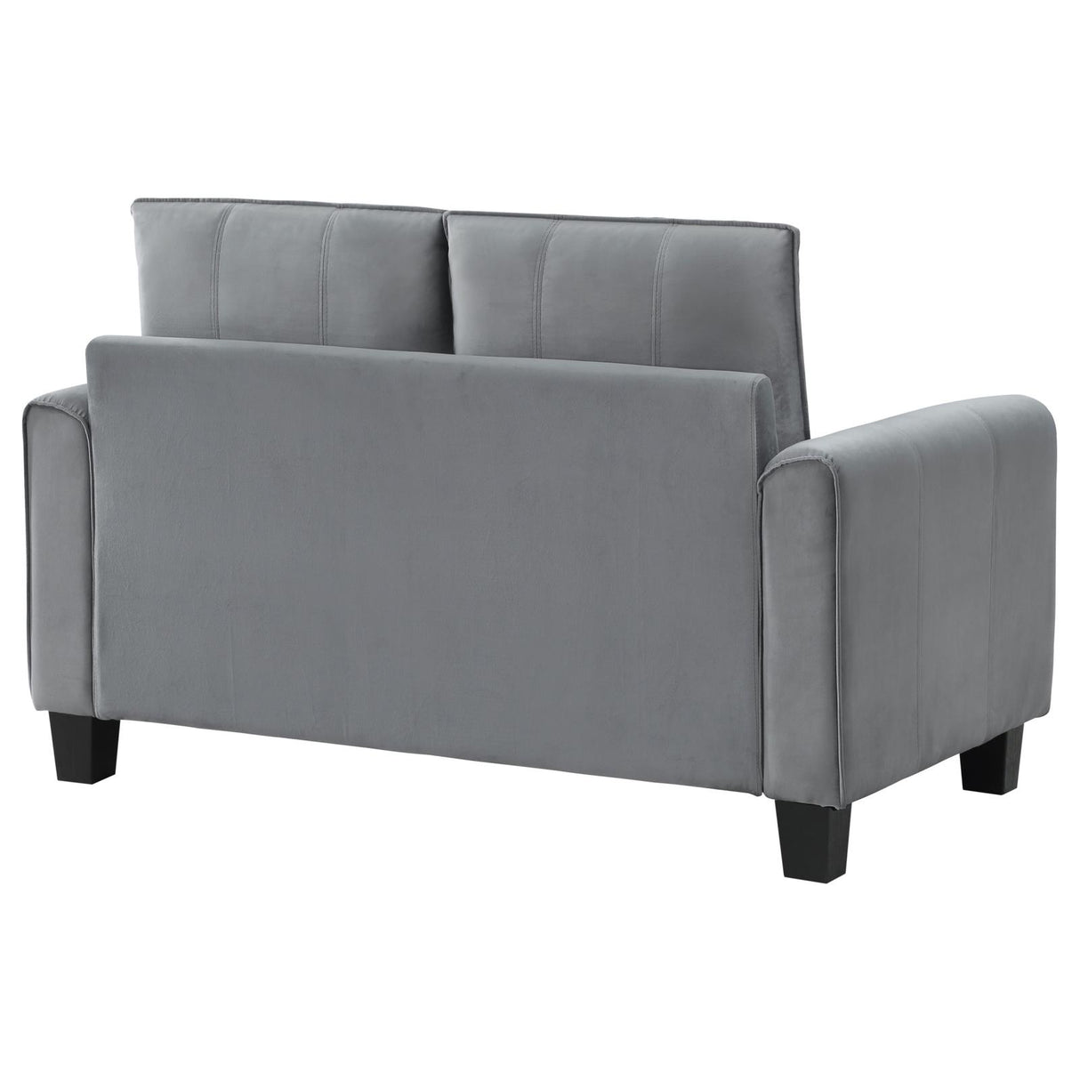 Davis Upholstered Rolled Arm Loveseat Grey from Coaster - Luna Furniture