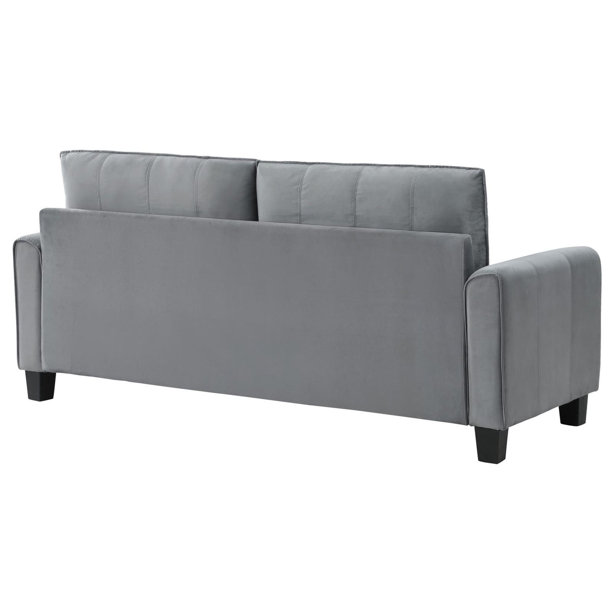 Davis  Upholstered Rolled Arm Sofa Grey - 509634 - Luna Furniture