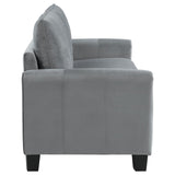 Davis  Upholstered Rolled Arm Sofa Grey - 509634 - Luna Furniture