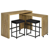 Davista Mango Brown 4-Piece Multipurpose Counter Height Table Set from Coaster - Luna Furniture