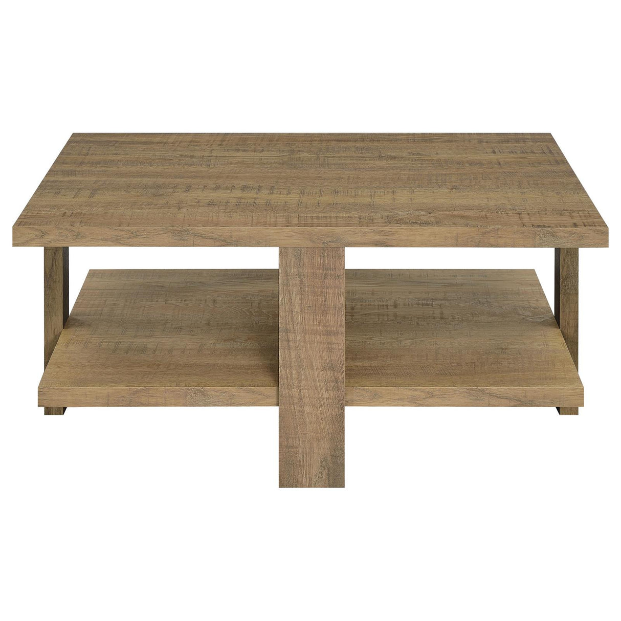 Dawn Square Engineered Wood Coffee Table With Shelf Mango from Coaster - Luna Furniture