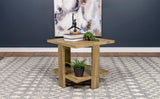 Dawn Square Engineered Wood End Table With Shelf Mango from Coaster - Luna Furniture