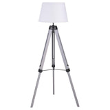 Dayton Adjustable Empire Shade Tripod Floor Lamp Grey - 920212 - Luna Furniture