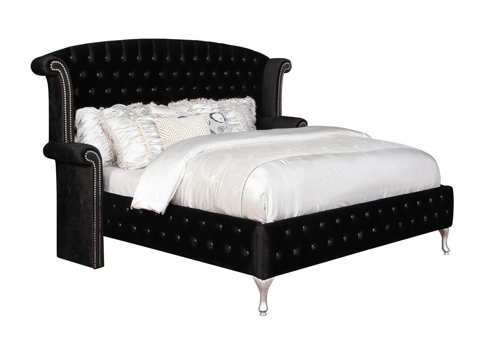 Deanna 4-piece California King Bedroom Set Black - 206101KW-S4 - Luna Furniture