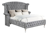 Deanna 4-piece Tufted California King Bedroom Set Grey - 205101KW-S4 - Luna Furniture