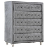 Deanna 5-drawer Rectangular Chest Grey - 205105 - Luna Furniture