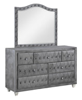 Deanna 5-piece Tufted California King Bedroom Set Grey - 205101KW-S5 - Luna Furniture