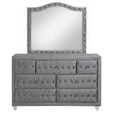 Deanna 7-drawer Rectangular Dresser with Mirror Grey - 205103M - Luna Furniture