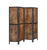 Deepika 4-Panel Folding Screen Antique Nutmeg/Black from Coaster - Luna Furniture