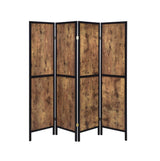 Deepika 4-Panel Folding Screen Antique Nutmeg/Black from Coaster - Luna Furniture