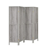 Deepika 4-Panel Folding Screen Gray Driftwood from Coaster - Luna Furniture