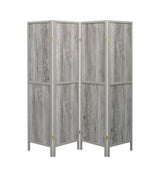 Deepika 4-Panel Folding Screen Gray Driftwood from Coaster - Luna Furniture