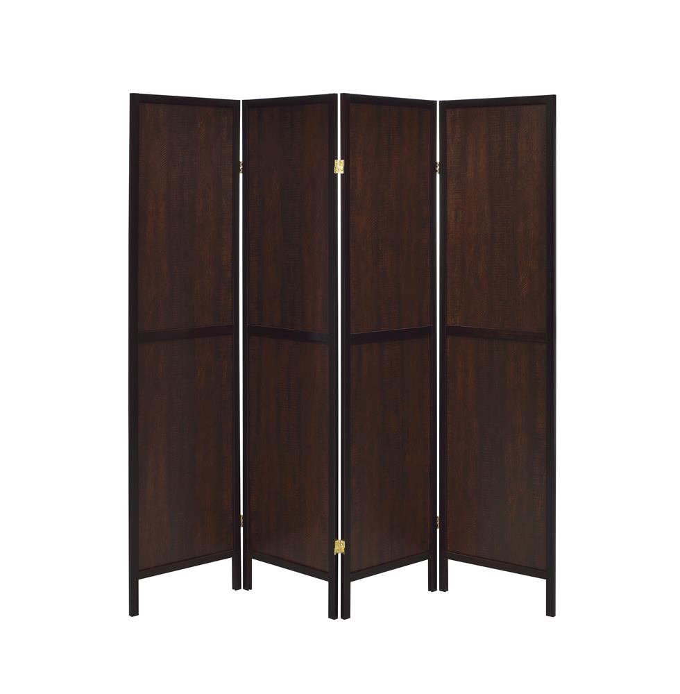 Deepika 4-Panel Folding Screen Tobacco/Cappuccino from Coaster - Luna Furniture