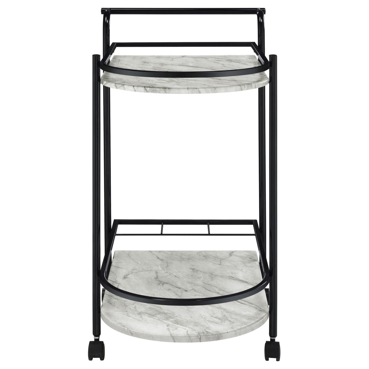 Desiree Black Rack Bar Cart with Casters from Coaster - Luna Furniture