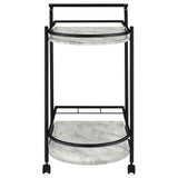 Desiree Black Rack Bar Cart with Casters from Coaster - Luna Furniture