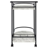 Desiree Black Rack Bar Cart with Casters from Coaster - Luna Furniture