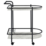 Desiree Black Rack Bar Cart with Casters from Coaster - Luna Furniture