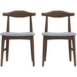 Destiny Dining Chairs (Set of 2) Grey Linen - AFC00030 - Luna Furniture