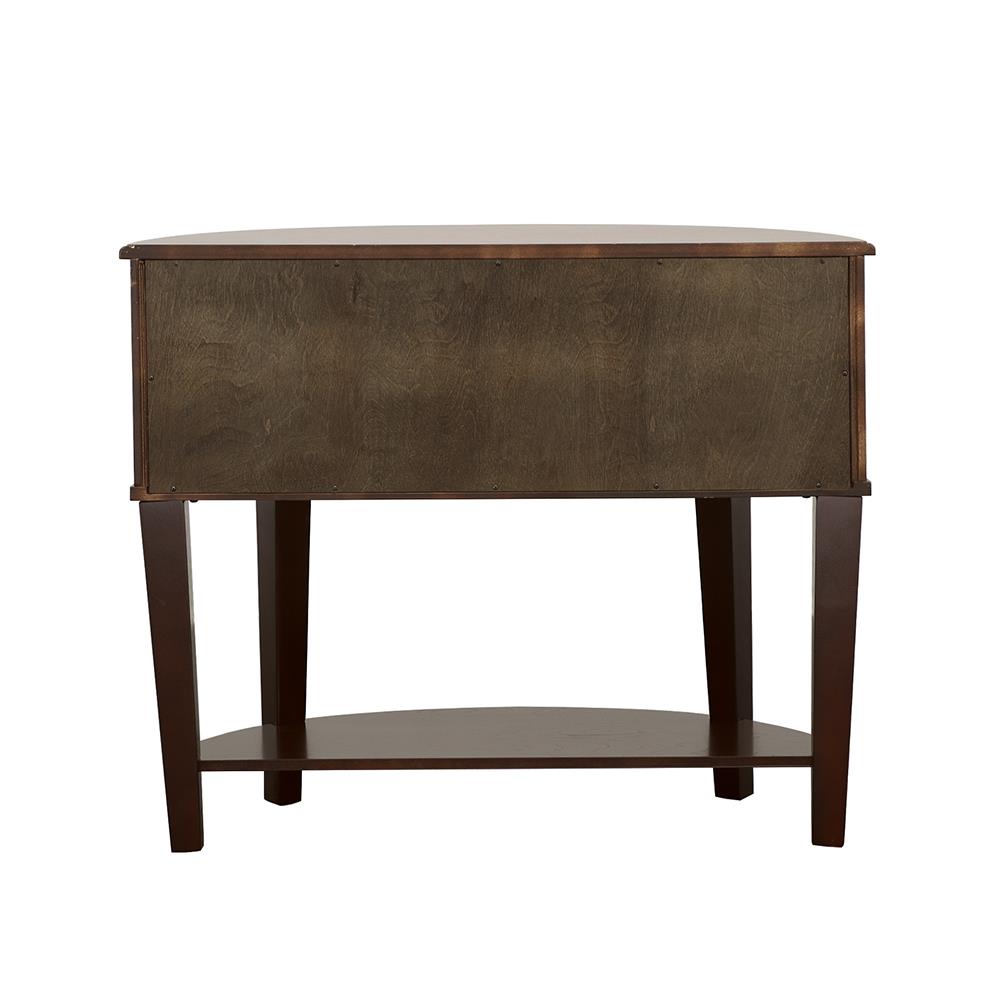 Diane Cappuccino 2-Drawer Demilune Shape Console Table from Coaster - Luna Furniture