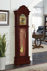 Diggory Brown Red/Clear Grandfather Clock from Coaster - Luna Furniture