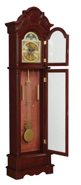 Diggory Brown Red/Clear Grandfather Clock from Coaster - Luna Furniture