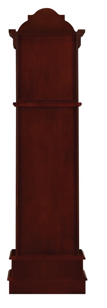 Diggory Brown Red/Clear Grandfather Clock from Coaster - Luna Furniture