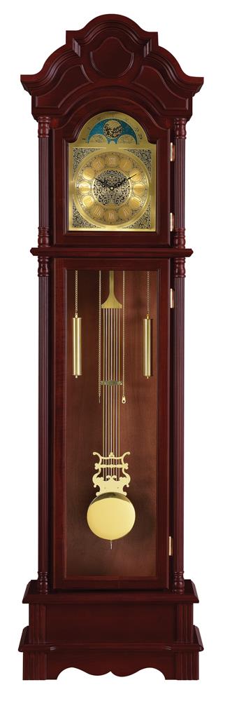 Diggory Brown Red/Clear Grandfather Clock from Coaster - Luna Furniture