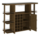 Diggs Walnut Bar Unit with Wine Bottle Storage from Coaster - Luna Furniture