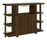 Diggs Walnut Bar Unit with Wine Bottle Storage from Coaster - Luna Furniture