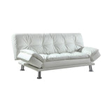 Dilleston Tufted Back Upholstered Sofa Bed White from Coaster - Luna Furniture