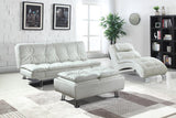 Dilleston Tufted Back Upholstered Sofa Bed White from Coaster - Luna Furniture