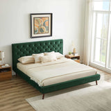 Dillon Velvet Platform Bed King / Blue - AFC00522 - Luna Furniture