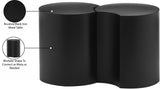 Dimple 2 Piece Modular Nesting End Table Black from Meridian - Luna Furniture