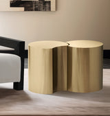 Dimple 2 Piece Modular Nesting End Table Gold from Meridian - Luna Furniture