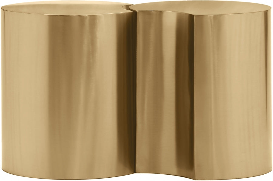 Dimple 2 Piece Modular Nesting End Table Gold from Meridian - Luna Furniture