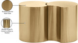 Dimple 2 Piece Modular Nesting End Table Gold from Meridian - Luna Furniture