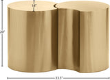 Dimple 2 Piece Modular Nesting End Table Gold from Meridian - Luna Furniture