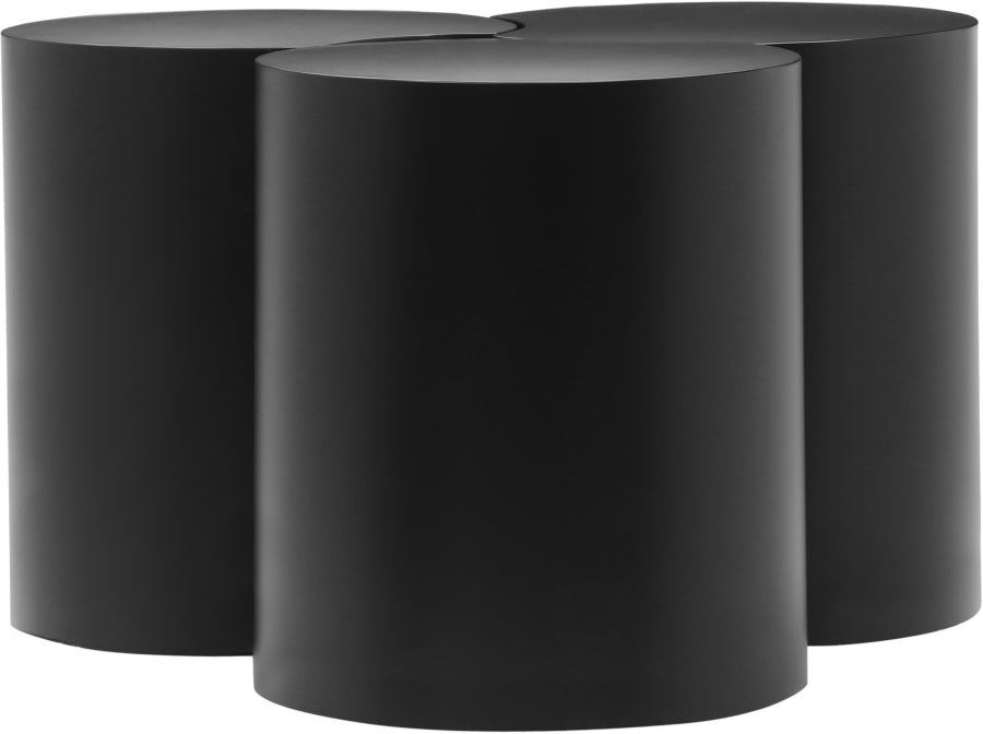 Dimple 3 Piece Modular Nesting Coffee Table Black from Meridian - Luna Furniture