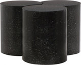 Dimple 3 Piece Modular Nesting Coffee Table Black from Meridian - Luna Furniture