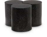 Dimple 3 Piece Modular Nesting Coffee Table Black from Meridian - Luna Furniture