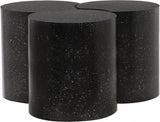 Dimple 3 Piece Modular Nesting Coffee Table Black from Meridian - Luna Furniture