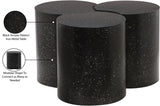 Dimple 3 Piece Modular Nesting Coffee Table Black from Meridian - Luna Furniture