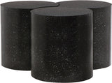 Dimple 3 Piece Modular Nesting Coffee Table Black from Meridian - Luna Furniture