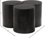 Dimple 3 Piece Modular Nesting Coffee Table Black from Meridian - Luna Furniture