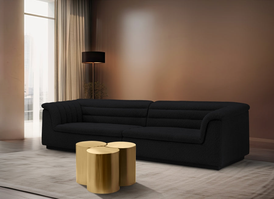 Dimple 3 Piece Modular Nesting Coffee Table Gold from Meridian - Luna Furniture